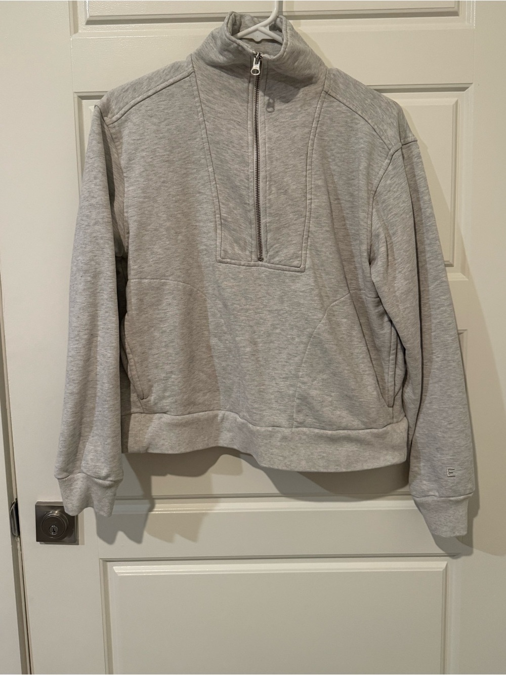 Everlane Light Gray Half-Zip Sweatshirt